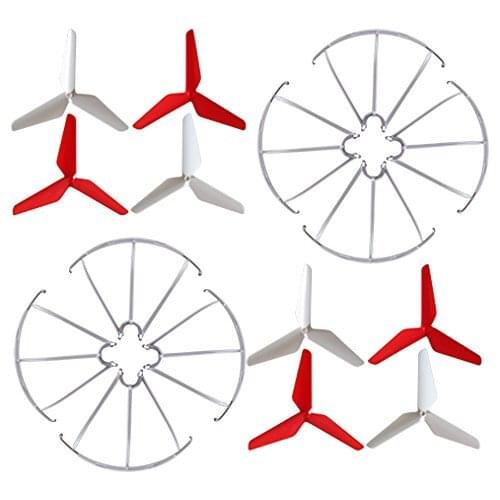 EBYOU 3-blade 3-leaf Upgrade Propellers & Prop Guards for Syma X5C-1 X5C X5S X5SC X5W X5SW JJRC H5C Skytech M68R Quadcopter