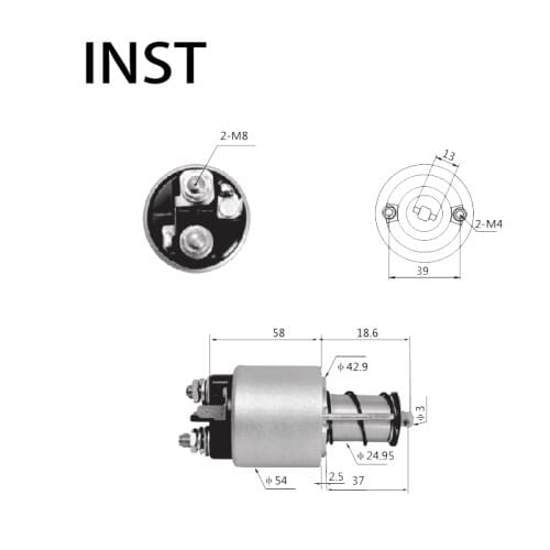 ELECTROMAGNETIC SWTICH SOLENOID FOR 12V 1.2KW 102849 103489 103794 105489 181069 182461 CED533 CED538 CED544 597