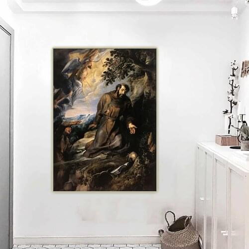 Hd Prints Home Peter Paul St Francis of Assisi Decor Pictures Wall Artwork Modular Poster Paintings Canvas Living Room Framed