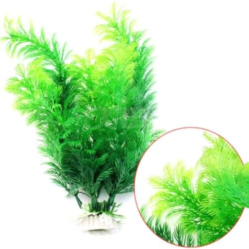 Artificial Fake Water Aquatic Plastic Green Grass Plant Aquarium Landscape