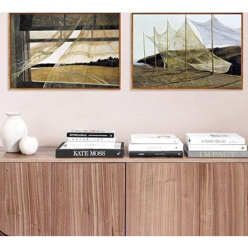 Seaside Wind Canvas Oil Painting Andrew Wise Nostalgic Realism Art Poster Sofa Background Wall Picture Living Room Bedroom Mural