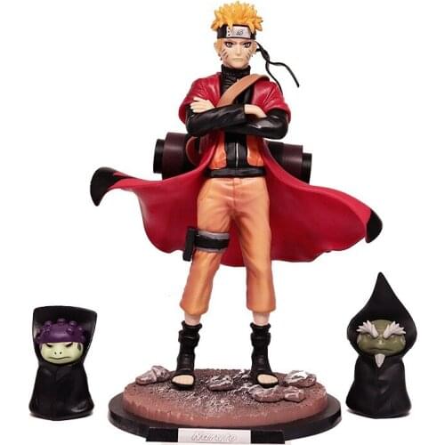 Naruto 32CM Fairy Mode Naruto And 2 Toad Fairies Model Doll Kawaii Action Figure Anime Figure Anime Childrens Gifts