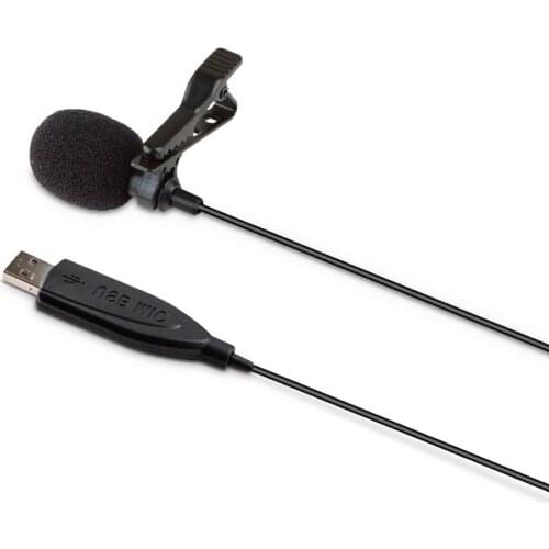 Mini USB Lavalier Lapel Microphone Clip on Condenser Computer Mic Hands Free