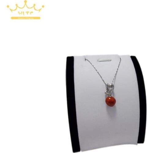 Fashion 1PC Black Velvet Necklace 7*7*8cm Jewelry Pendant Chain Display Holder Stand Easel Showcase