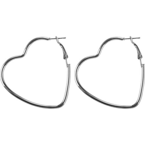 Fashion Simple Metal Earrings Heart Earring Dangle Drop Hook Ladies Jewelry Gift