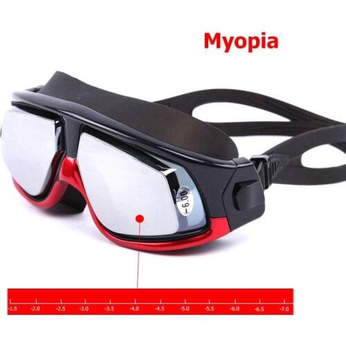 UV Protection Anti Fog Diopter Myopia Swim Goggles Men women Prescription Waterproof Lens Large Frame Myopia swimming Glasses