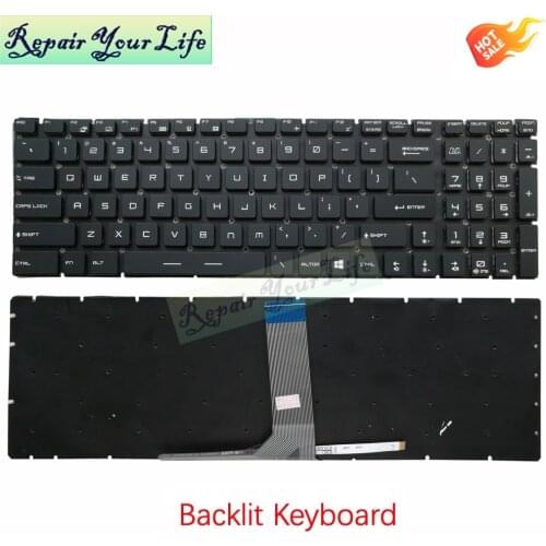 New US Colorful Backlit Keyboard for MSI GE72 GE62 WS60 GS60 GS70 GT72 GP62 GP72 GT73VR GS72 GL62VR P/N:V143422AK 09JM0030