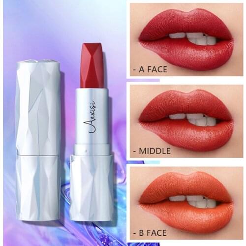 New Three-Color Matte Shimmer Diamond Lipstick Velvet Moisturizing Waterproof Non-Stick Cup Sexy Lips Makeup Cosmetics