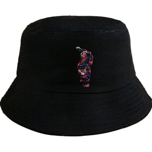 Tiger Cotton Bucket Hat Fisherman Hat Outdoor Travel Hat Sun Cap Hats for Men and Women 192