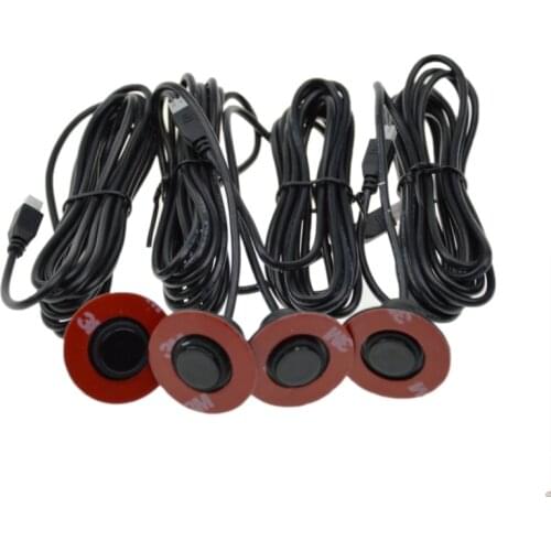 4 pcs/lot 13mm flat sensor for parking sensor 6 color Assistance Reversing Radar probe Parking Sensor 2.5m cable with drill