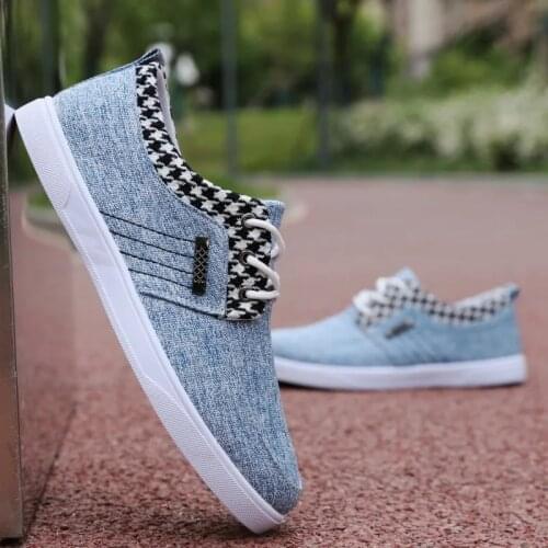 Casual Espadrilles mens canvas casual shoes lace-up korea sneakers boys leisure outdoor comfy shoes mans sneakers