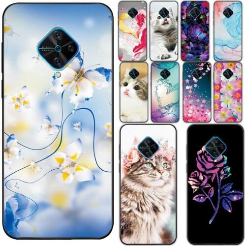 For vivo V17 Russia Case 6.38" Shockproof Case For vivo V17 Russia Flower Style Phone Cover For vivo V17 Russia Soft TPU Fundas