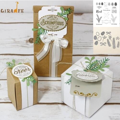 Christmas Pines Metal cutting dies and stamps leaves For Scrapbooking Embossing Decorative Crafts DIY Paper Cards New 2019