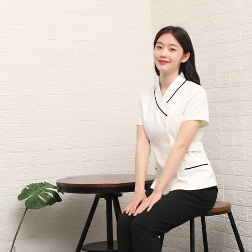 Beauty Salon Work Clothes Female Summer Beautician Set Hotel Summer Work Uniform