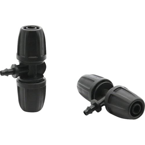 8 / 11mm to 4 / 7mm Hose Connector with Lock Nut Agriculture Irrigation System Hose Connector Greenhouse Water Adapter 50 Pcs