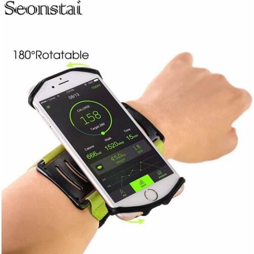 Sports Armband Case for iPhone X XS MAX 8 7 Plus Universal Rotatable Wrist Running Sport Arm Wristband Bag for 4-6.5 inch Phone