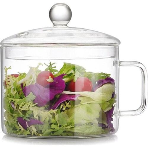 Glass Cooking Pot Multi-function Open Fire Heating Health Stew Pot Instant Noodle Pot Noodles Bowls for Home Kitchen Restaurant