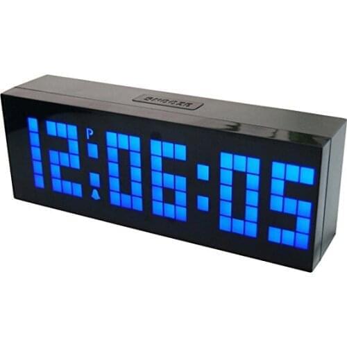Bedroom Gym LED Sign Clock Large Big Number Jumbo LED Snooze Wall Desk Countdown Clock with Timer Calendar Temperature display
