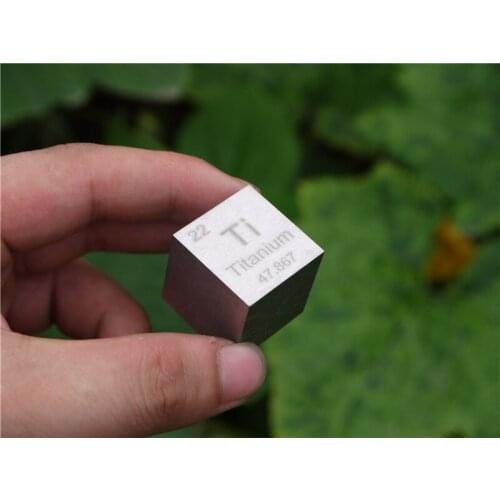 Titanium Cubic Square Inch Cube Paperweight Cycle Phenotype Ti = 99.5
