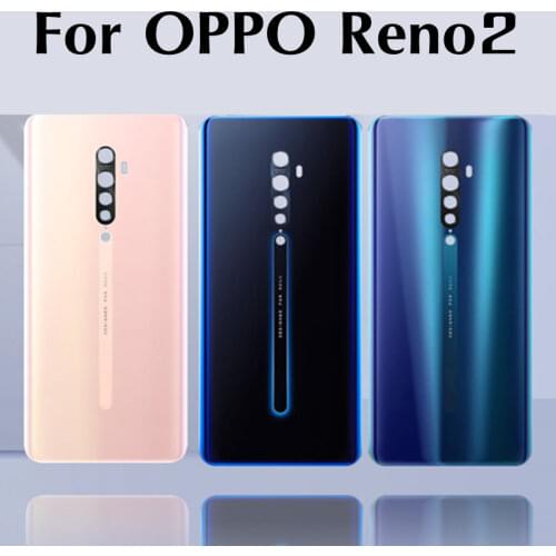 For OPPO RENO2 Reno 2 Back Battery Cover Rear Housing Glass Door Panel Case