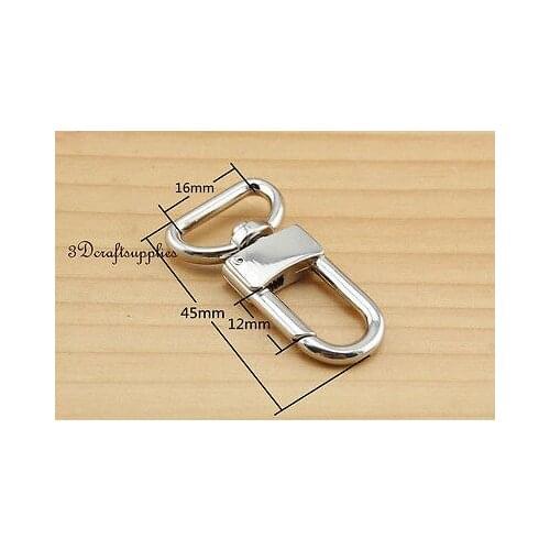 Lobster Clasps Clips Claw purse hooks Swivel snap hook silver 16 mm 10pcs P35
