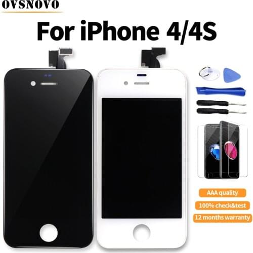 AAA Quality ecran for iPhone 4s LCD Display Touch Screen Digitizer Assembly Replacement For iPhone 5 5s 6+Tempered Glass&Tools