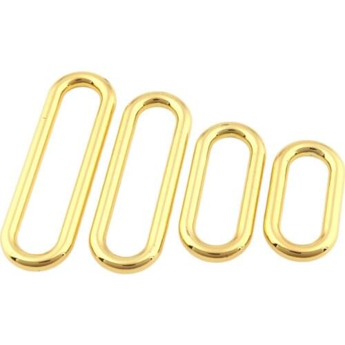 Gold Metal Oval Square belt buckle 50mm 45mm 32mm 26mm for Leather Bag Purse Strap Garment Sewing handmade Bag purse buttons DIY