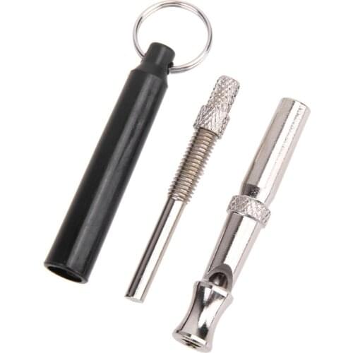 1 Pcs Black Two-tone Ultrasonic Dog Whistle Pet Dog Cat Training Obedience Black Whistle Pets Supplies