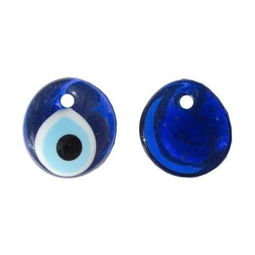 10Adet Glass Evil eye bead Hole (4 cm * 4 cm) decorative objects Декоративные элементы Objetos decorativos
