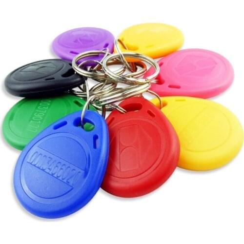 10Pcs Mixed Color RFID Keychain Tag Key 125KHz TK4100 EM4100 ID Read Only Keyfobs Access Control Card For Time Attendance
