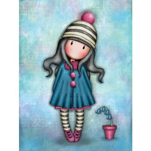 5D DIY Diamond Painting Kits Cartoon Little Girl Doll Full Round With AB Drill Embroidery Mosaic Home Decor Christmas Gift Art