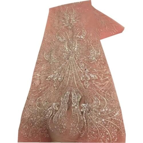 African Lace Fabrics 2021 Embroidered High Quality Lace Nigerian Lace French Tulle Lace Fabric For Wedding Dress Sewing x19-32