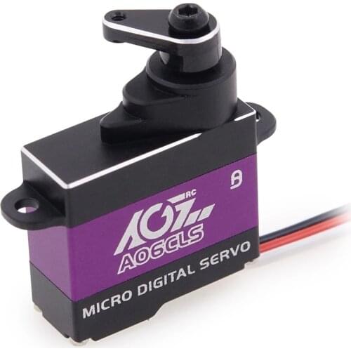 AGFRC A06CLS Aluminum Case 7g Titanium Gear 2.2KG 0.066Sec Super Fast Programmable Micro Servo for Mini Car GLR GLA MRZ Airplane
