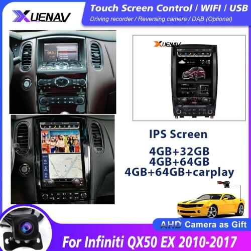 Car stereo navigation multimedia player For Infiniti QX50 EX 2010-2017 Car Autoradio Stereo GPS Navigation Car Android System