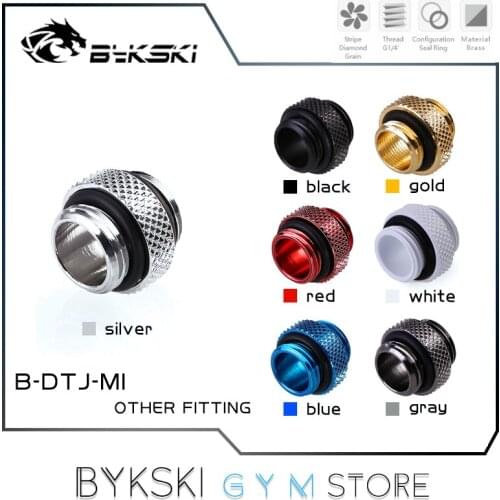 Bykski Docking Seat Fitting Mini Type, Pass-Through Water Cooling Connector G1/4 M-M Thread, 7 Colors, B-DTJ-MI