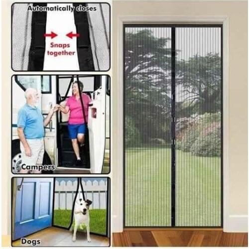 Black Magnet Door Fly Screen 205x105 Unitarily Eliminate entry