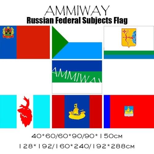 AMMIWAY Russian State Flags Kemerovo Kirov Kostroma Kostroma Oblast Khabarovsk Krai Komi Koryakia Russia Flags and Banners