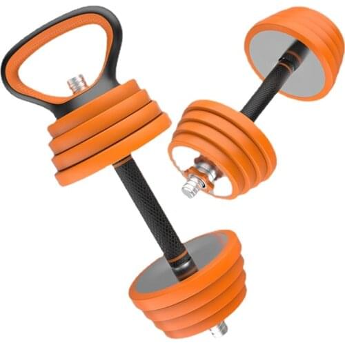 Dumbbell Mens Fitness Pure Steel Electroplating Barbell Household Detachable Sports Equipment To Train Arm Muscles XJ