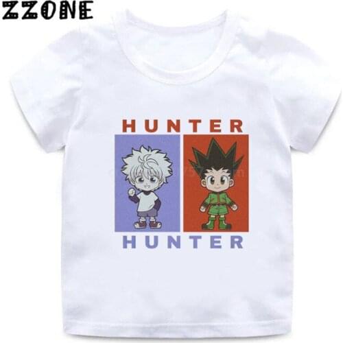 Hunter X Hunter Killua Zoldyck Cartoon Kids T-Shirts Baby Boys Anime Funny T shirt Children Summer Tops Girls Clothes,HKP2220