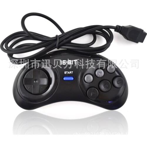 100Pcs/Lot Game Controller For Sega Genesis For 16 Bit Handle Controller 6 Button Gamepad For Sega Md Game Accessories
