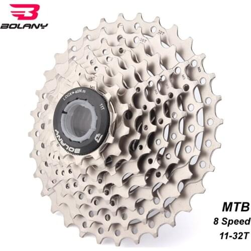 Bolany Mountain Bike MTB 8 Speed Cassette 8 Velocidade 8S 32T Bicycle Parts Freewheel Sprocket 11-32T Bike Flywheel Accessories