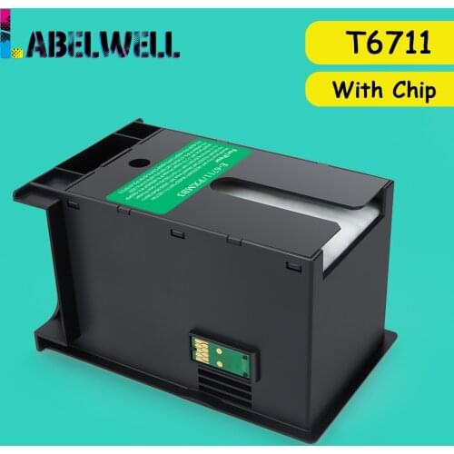 Compatible T6711 Waste Ink Maintenance Box for Epson WorkForce WF-3620 3640 3641 7111 7610 7620 7621 7710 7720 7610 7110 L1455