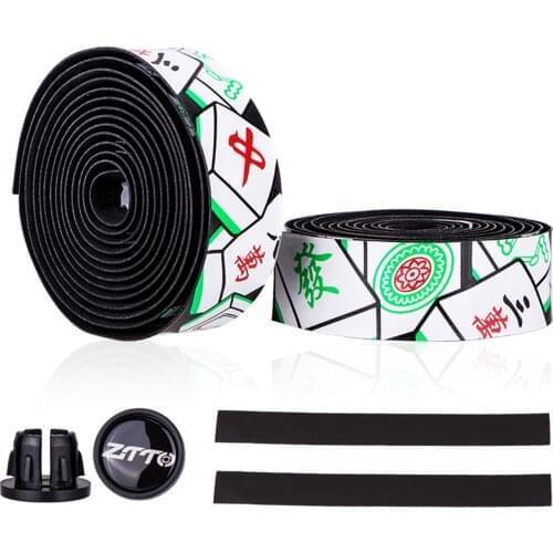 MTB Road Bike Mahjong Handlebar Grip Tape Non-Slip Sweat-absorbent Cylcing Road Bicycle Handlebar Wrap Belt With End Bar Plug