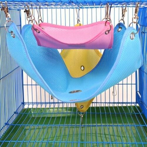 Summer Hammock Bed Hanging Square Shape Breathable Mesh Hammock For Rat Hamster Ferret Small Animals Swing Toy Hanging