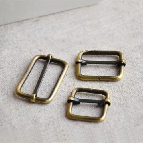 50pcs/lot Metal adjustable square ring buckles garment belt DIY Needlework Luggage Sewing handmade Bag purse buttons LW0462