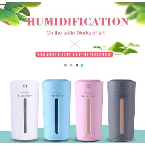 Mini USB Ultrasonic Home Office Car Air Humidifier Silent Diffuser Mist Maker with LED Night Light