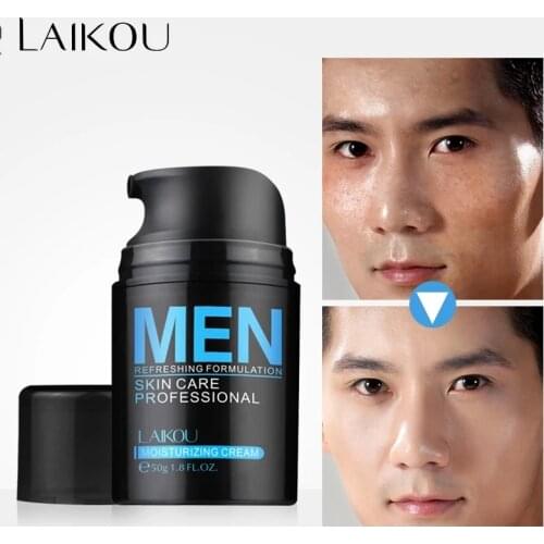 LAIKOU Men Hyaluronic Acid Face Cream Oil-control Lift Anti-Wrinkle Firming Shrink Pores Acne Day Cream Moisturizing Whitening