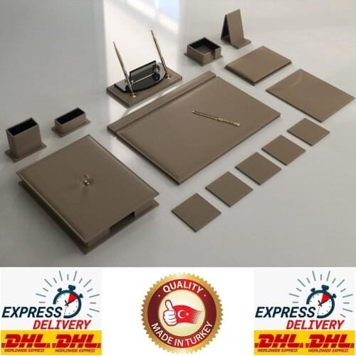 Business Office Desk Leather Mat Set Organizer Accessories Best Quality (Office Supplies, Office Destop Set, Desk Organizer, )