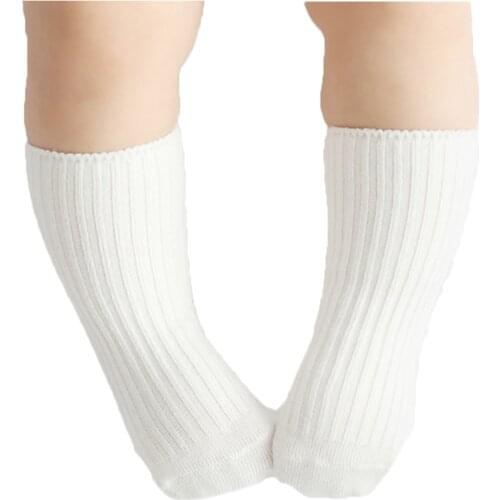 Boys Girls Newborn Infant Solid Ribbed Cotton Socks Baby Toddler Children Winter Autumn Warm Non-slip Soft Baby Socks 0-4Y