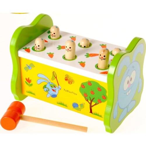 Young Children Playing Puzzle Woods Percussion Toys Boys And Girls 1-2-3 Year Old Infants Hit The Stakes Unisex Cheering Stick